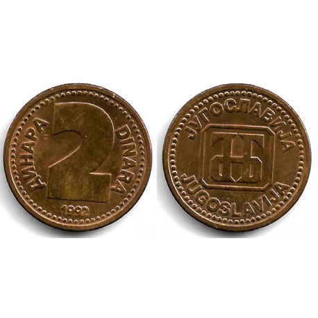 (150) Yugoslavia. 1992. 2 Dinara (EBC)