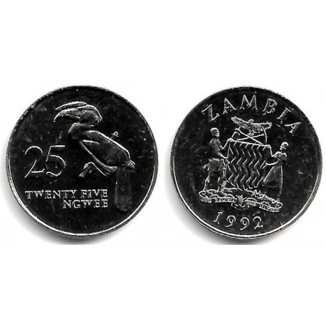 (29) Zambia. 1992. 25 Ngwee (SC)