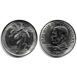 (258) Filipinas. 1992. 2 Piso (SC)