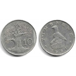 (3) Zimbabue. 1991. 10 Cents (MBC)