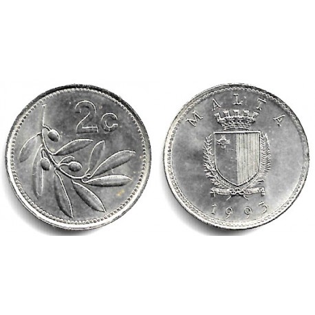(94) Malta. 1993. 2 Cents (SC)