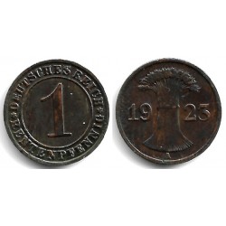 (30) Imperio Alemán (Weimar). 1923(A). 1 Rentenpfennig (MBC)