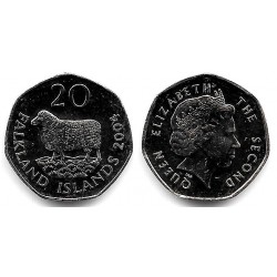 (134) Islas Malvinas. 2004. 20 Pence (SC)