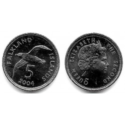 (132) Islas Malvinas. 2004. 5 Pence (SC)