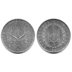 (22) Djibouti. 1991. 5 Francs (SC)