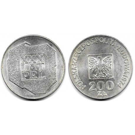 (Y72) Polonia. 1974. 200 Zlotych (EBC+) (Plata)