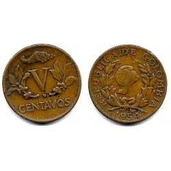 (206a) Colombia. 1954. 5 Centavos (MBC)