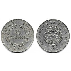 (188.1) Costa Rica. 1974. 25 Céntimos (MBC+)