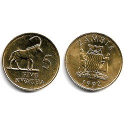 (31) Zambia. 1992. 5 Kwacha (SC)