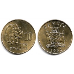 (32) Zambia. 1992. 10 Kwacha (SC)