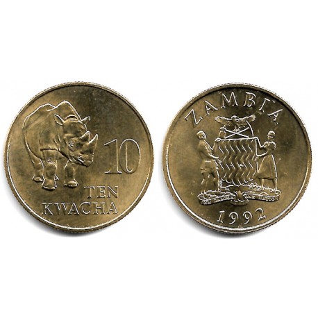 (32) Zambia. 1992. 10 Kwacha (SC)