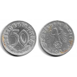 (96) Alemania (III Reich). 1939(F). 50 Reichspfennig (MBC)