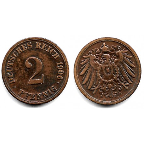 (16) Imperio Alemán. 1906(A). 2 Pfennig (MBC)