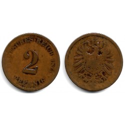 (2) Imperio Alemán. 1874(C). 2 Pfennig (RC)
