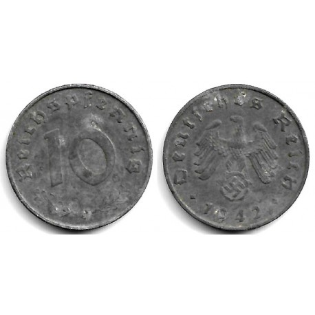 (101) Alemania (III Reich). 1942(J). 10 Reichspfennig (MBC)