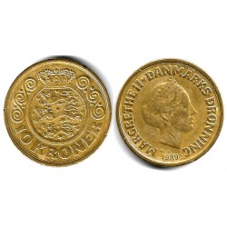 (867.1) Dinamarca. 1989. 10 Kroner (MBC-)