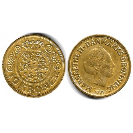 (867.1) Dinamarca. 1989. 10 Kroner (MBC-)