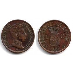 Alfonso XIII. 1906*(6). 1 Céntimo (MBC+) Ceca de Madrid SL-V