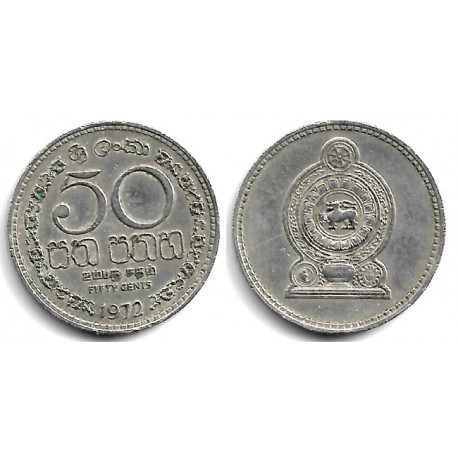 (135.1) Sri Lanka. 1972. 50 Cents (MBC+)