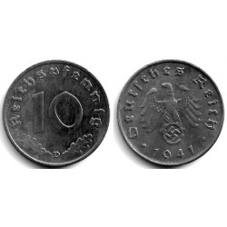 (101) Alemania (III Reich). 1941(D). 10 Reichspfennig (MBC+)