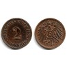 (16) Imperio Alemán. 1908(A). 2 Pfennig (MBC+)
