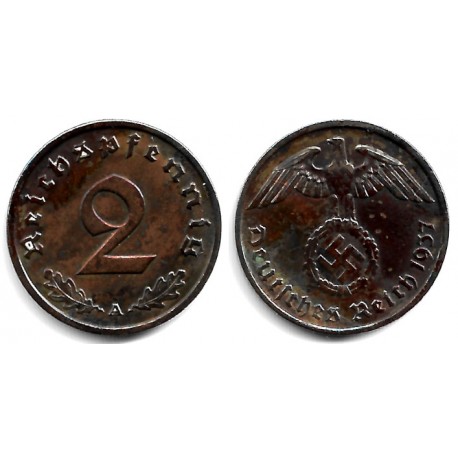 (90) Alemania (III Reich). 1937(A). 2 Reichspfennig (MBC)