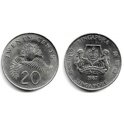 (52) Singapur. 1987. 20 Cents (EBC)