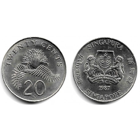 (52) Singapur. 1987. 20 Cents (EBC)