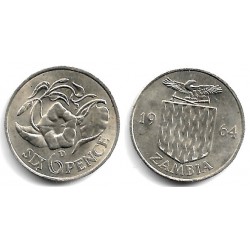 (1) Zambia. 1964. 6 Pence (SC)