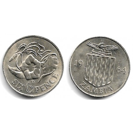(1) Zambia. 1964. 6 Pence (SC)