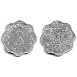 (6) Malta. 1972. 3 Mils (EBC)
