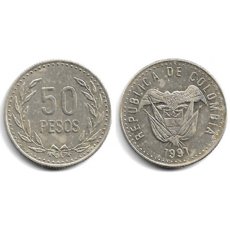 (283.1) Colombia. 1991. 50 Pesos (MBC)