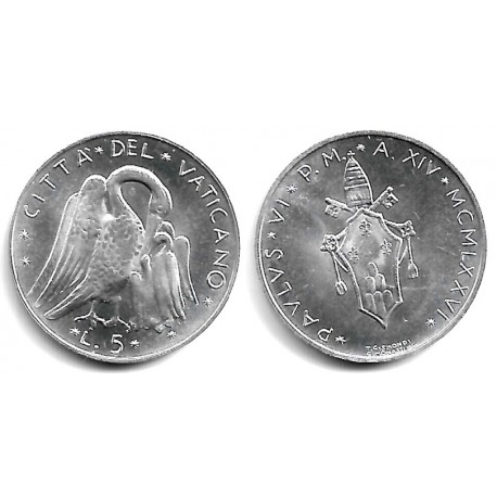 (118) Ciudad del Vaticano. 1976. 5 Lira (SC)