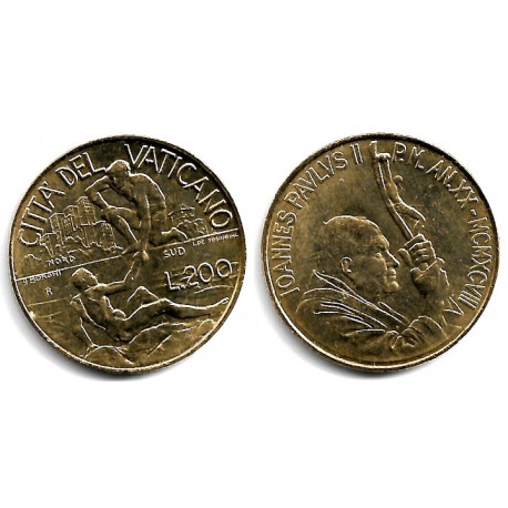 (297) Ciudad del Vaticano. 1998. 200 Lira (SC)