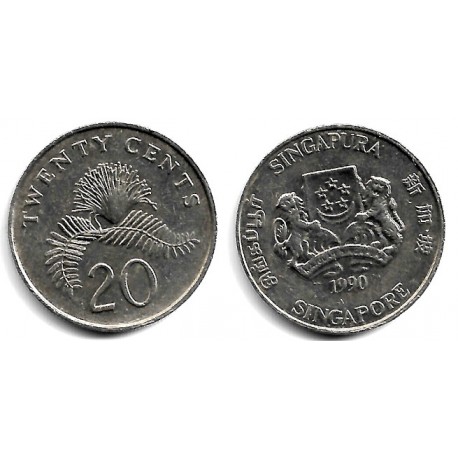 (52) Singapur. 1990. 20 Cents (EBC)
