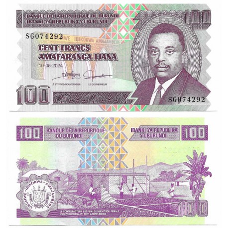 (44c) Burundi. 2024. 100 Francs (SC)