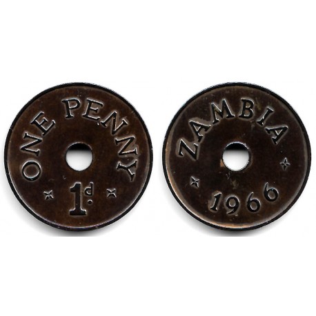 (5) Zambia. 1966. 1 Penny (MBC+)