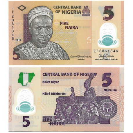 (38i) Nigeria. 2018. 5 Naira (SC)