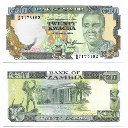 (32b) Zambia. 1989-91. 20 Kwacha (SC)