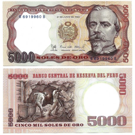 (117c) Perú. 1985. 5000 Soles de Oro (SC-)