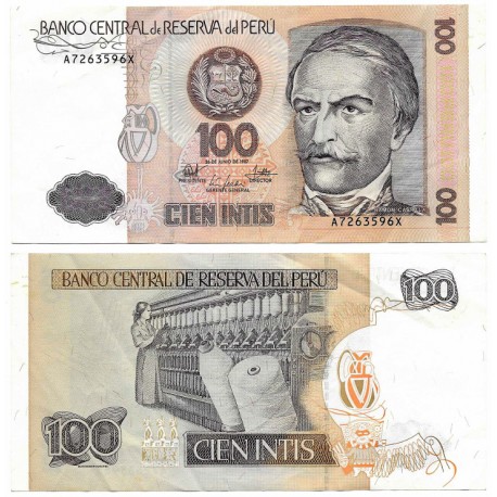 (133) Perú. 1987. 100 Intis (MBC)