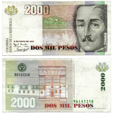 (445b) Colombia. 1997. 2000 Pesos (MBC)