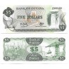 (22f) Guyana. 1966-92. 5 Dollars (SC)