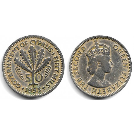 (36) Chipre. 1955. 50 Mils (MBC)