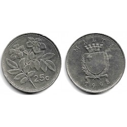 (97) Malta. 1998. 25 Cents (MBC+)