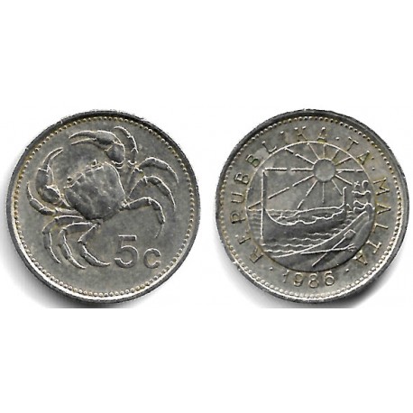 (77) Malta. 1986. 5 Cents (MBC)