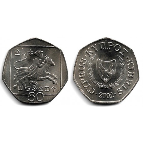 (66) Chipre. 2002. 50 Cents (SC)