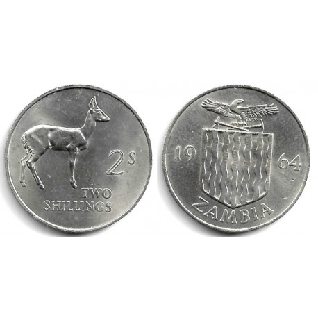 (3) Zambia. 1964. 2 Shillings (SC)