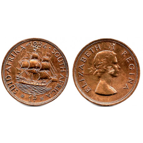 (46) Sudáfrica. 1954. 1 Penny (BC+/MBC-)