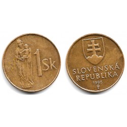 (12) Eslovaquia. 1995. 1 Koruna (MBC+)